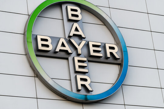 BRUSSELS, BELGIUM. 24th March 2022. Bayer company logo. Bayer is a German multinational pharmaceutical and life sciences company