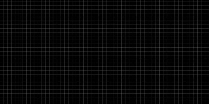 Black dark grid abstract background with subtle square pattern texture. Minimal geometric mesh surface, clean tech-style layout with soft contrast. Modern digital backdrop ideal for UI, data, tech