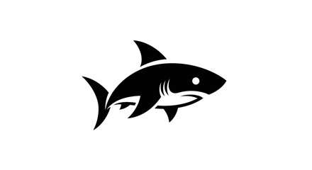 Obraz premium Shark icon graphic on white background