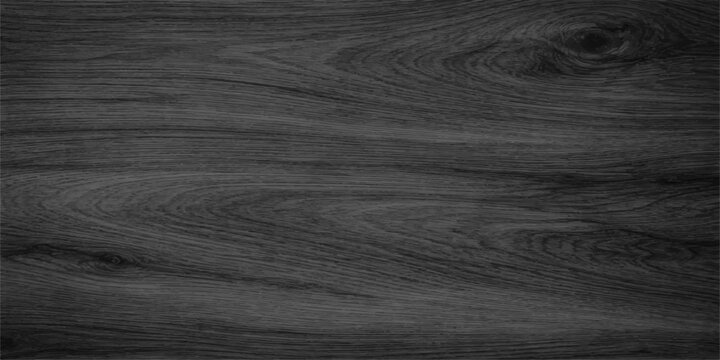 A dark black wood texture background features a natural hardwood grain pattern on a rough timber plank surface designed for a rustic oak table or floor panel