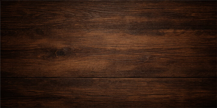 A natural dark wood texture featuring an old brown timber grain pattern on a weathered oak plank surface