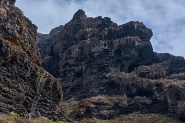 Caves in Los Gigantes cliffs