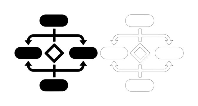 Abstract flowchart diagram representing process and logic