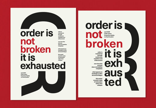 Constructivist Experimental Swiss Poster Layout Set