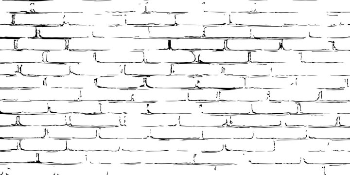 Grunge white brick wall texture vector with distressed masonry pattern for background design and architectural concepts