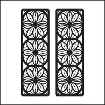  Jaali Floral Pattern, Decorative Wall Panel Silhouette
