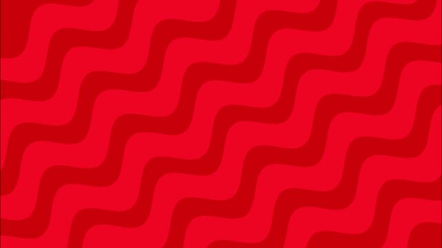 Red diagonal wavy line seamless stripe pattern animation background