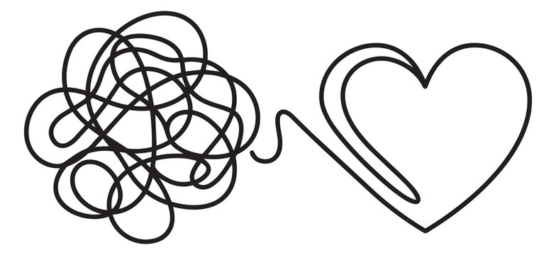 The journey from tangled thoughts to a clear heart.