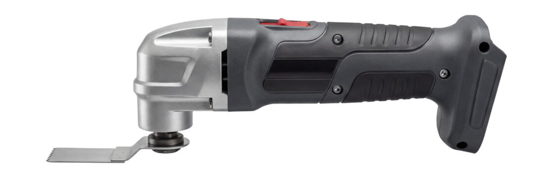 Multi-functional renovator with a plunge cut saw blade.
