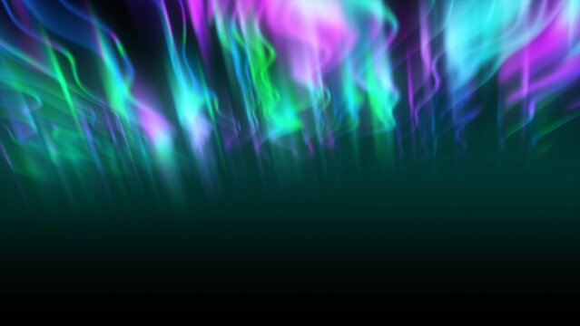 The abstract background of the multi -colored northern lights and mountains in the north