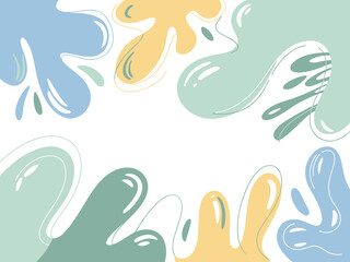Naklejka premium Soft pastel abstract organic shapes flowing fluid forms minimal smooth blobs organic design elements for modern graphic backgrounds creative concept art template for web design