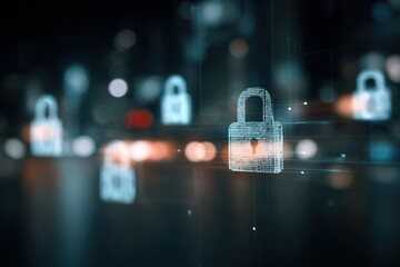 Cybersecurity and data protection background with simple secure architecture visualization, clean interface style, neutral corporate colors, bright lighting, clear readable layout.