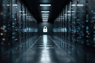 Cybersecurity and data protection background with simple secure architecture visualization, clean interface style, neutral corporate colors, bright lighting, clear readable layout.