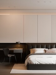 Luxury Bedroom Interior Featuring Premium Bed Design &ndash; 3D Render
