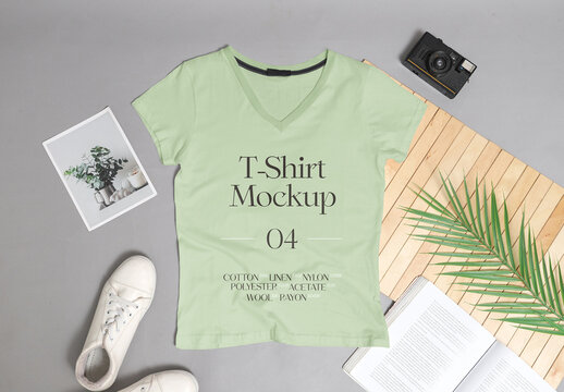 T-Shirt on Floor Mockup
