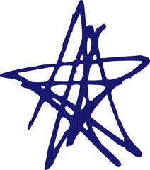 Hand-drawn pen star scribbles and doodles create chaotic texture with tangled circles, random squiggles, messy sketch lines, and expressive marker strokes on white background.