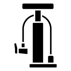 Bicycle air pump glyph solid icon