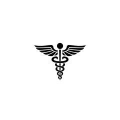 Fototapeta premium Caduceus Medical Symbol Line Icon