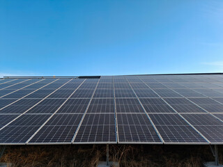 Solar cell panels.  Renewable energy. Independent source of green energy