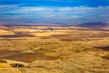view of the Palouse, a vast agricultural region in eastern Washington 