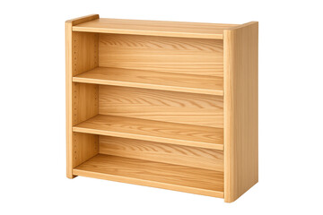 Wooden bookshelf with adjustable shelves for home or office storage
