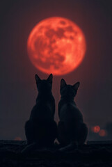 cats on the moon