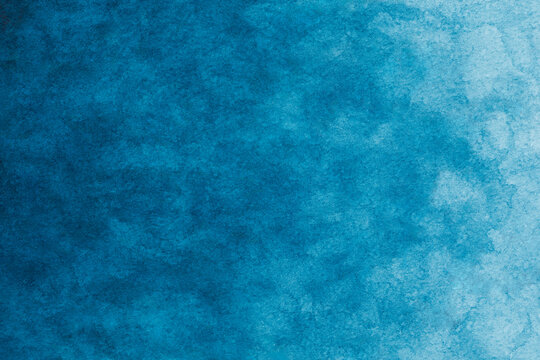 Blue azure turquoise abstract watercolor background for textures backgrounds and web banners design. Abstract  background blue colors. Watercolor painting with turquoise sea waves pattern gradient.