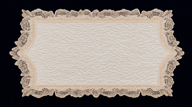 Vintage Lace Border Texture &ndash; Fabric Background for Design Projects
