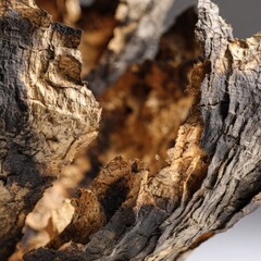 Close Up Of Cracked Bark Texture