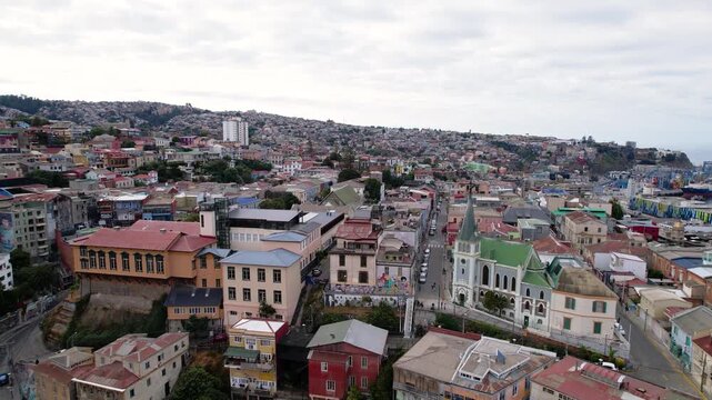 Valparaiso Chile Drone 4K Southamerica