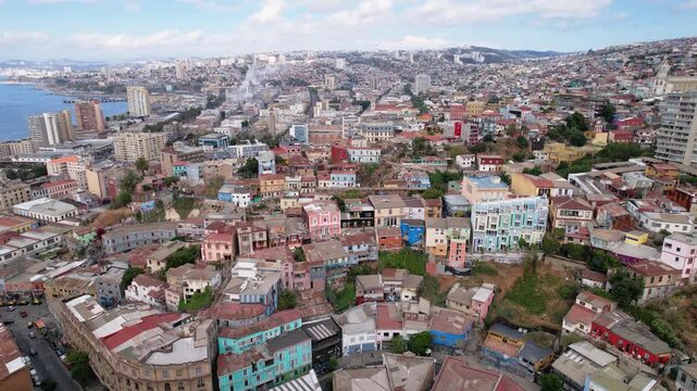 Valparaiso Chile Drone 4K Southamerica