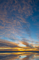 High Skies Over the Sat Flats at Sunset