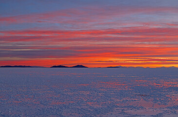 Pink Skies Reflecting Across the Salt Ponds at Sunset
