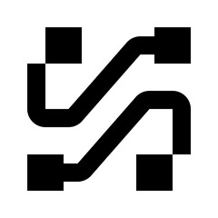 Outline circuit board icon for hardware, electronics, and tech systems.