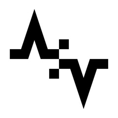 Outline pulse wave icon for heartbeat, signal frequency, and monitoring.