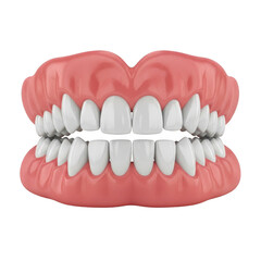 Obraz premium An illustration of a human mouth showing teeth and gums alignment from the inside
