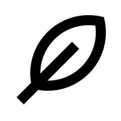 Outline leaf icon for nature, eco-friendly, and organic branding.
