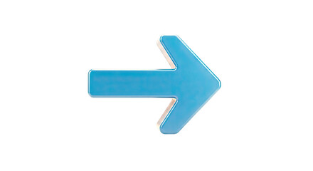 Obraz premium 3D Blue Arrow Pointing Right