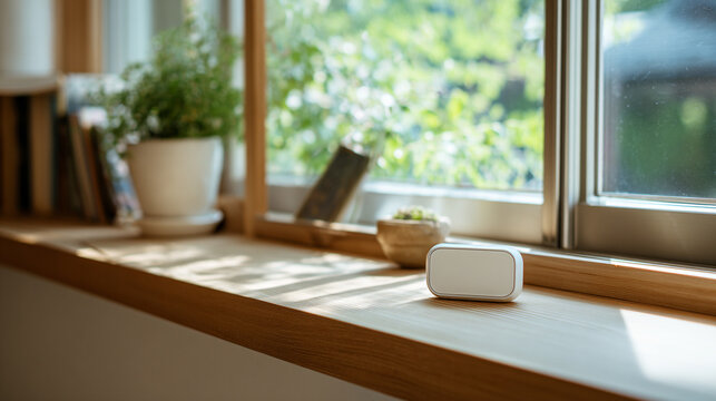 窓辺に置かれた観葉植物