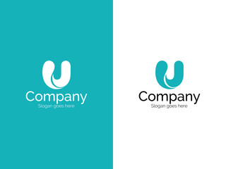 Letter U logo design, Modern minimalist U Letter mark logo, Letter U minimalist logo.