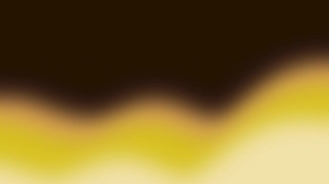 Abstract Blurred Golden Yellow Wave on Dark Background. Luxury Gold Gradient Liquid Light Leak Overlay. Smooth Soft Gold Flowing Gradient Motion Graphic.