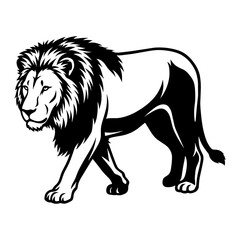 Male African Lion Walking © KayBeeSVGs