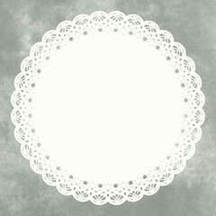 丸型レース&times;もやもや(セージグレー)