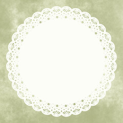 丸型レース&times;もやもや(ピスタチオ)