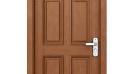 Fototapeta premium Wood Door with Chrome Lever Handle