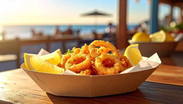 Fried Calamari Spanish Style
