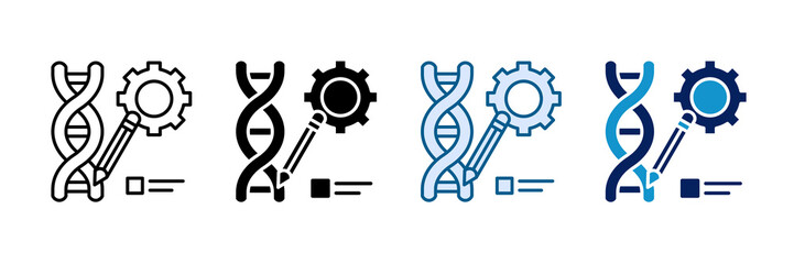 Obraz premium Gene Editing Icon Set Multiple Style Collection
