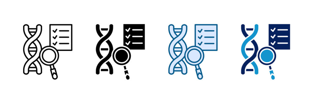 Genetic Testing Icon Set Multiple Style Collection
