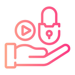 Obraz premium play gradient icon