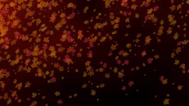 Gradient background with orange and red leaf shapes
